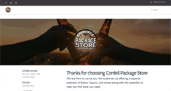Desktop Screenshot of cordellpackagestore.com